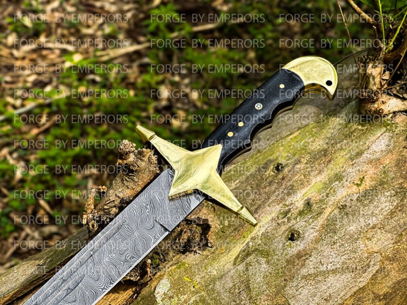Real Medieval Viking Damascus steel Handmade sword with Scabbard, Shamshir sword, Monogram sword, Ottoman Sword, Christmas gift for him