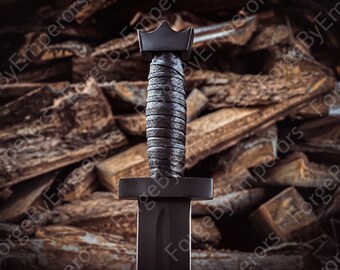 Real Medieval Viking Damascus steel, Handmade Viking sword with Scabbard, Vikings sword, Monogram sword, Viking steel sword, New year sale
