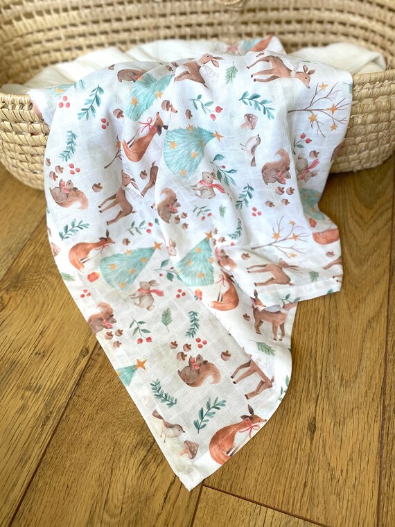 Christmas muslin swaddle blankets sale