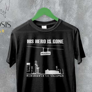 Vintage His Hero Is Gone T-shirt Crust Punk Fan Merch Album Inspired 90's Graphic Tee