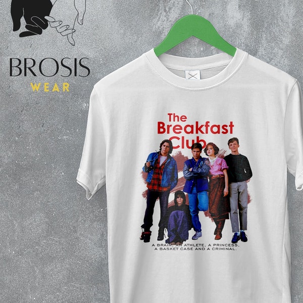 T-shirt vintage des années 80 The Breakfast Club, t-shirt graphique des années 80 inspiré du film rétro Breakfast Club, film culte, cadeaux pour un ami