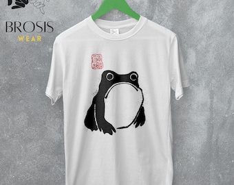 Unimpressed Frog T-shirt, Japanese Artist Inspired 90's Graphic Tees, Matsumoto Hoji Vintage Shirt, Artsy, Aesthetic Shirt, Y2L Tee