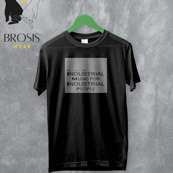 T-shirt Throbbing Gristle vintage 1975, chemise TG Industrial Music for Industrial People, industriel, expérimental, Music Merch