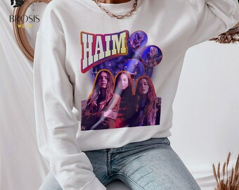 Haim Band Sweatshirt Vintage 90er Jahre Rap Tee Stil, Haim inspiriertes 90er Jahre Grafikshirt, Musikfan Merch