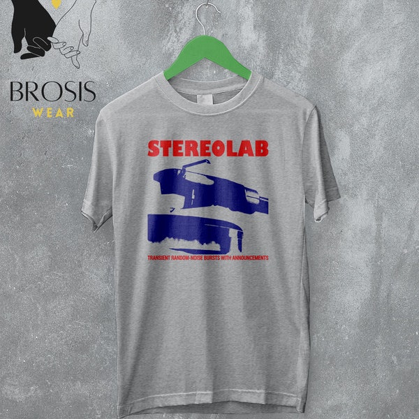 Stereolab T-Shirt Transient Random, Noise Bursts With Announcements Album Cover, Indie Pop, Experimental Rock