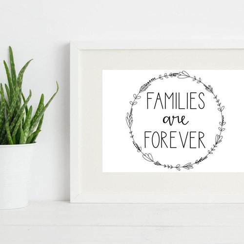 Families Are Forever Watercolor Print 8x8 - Etsy