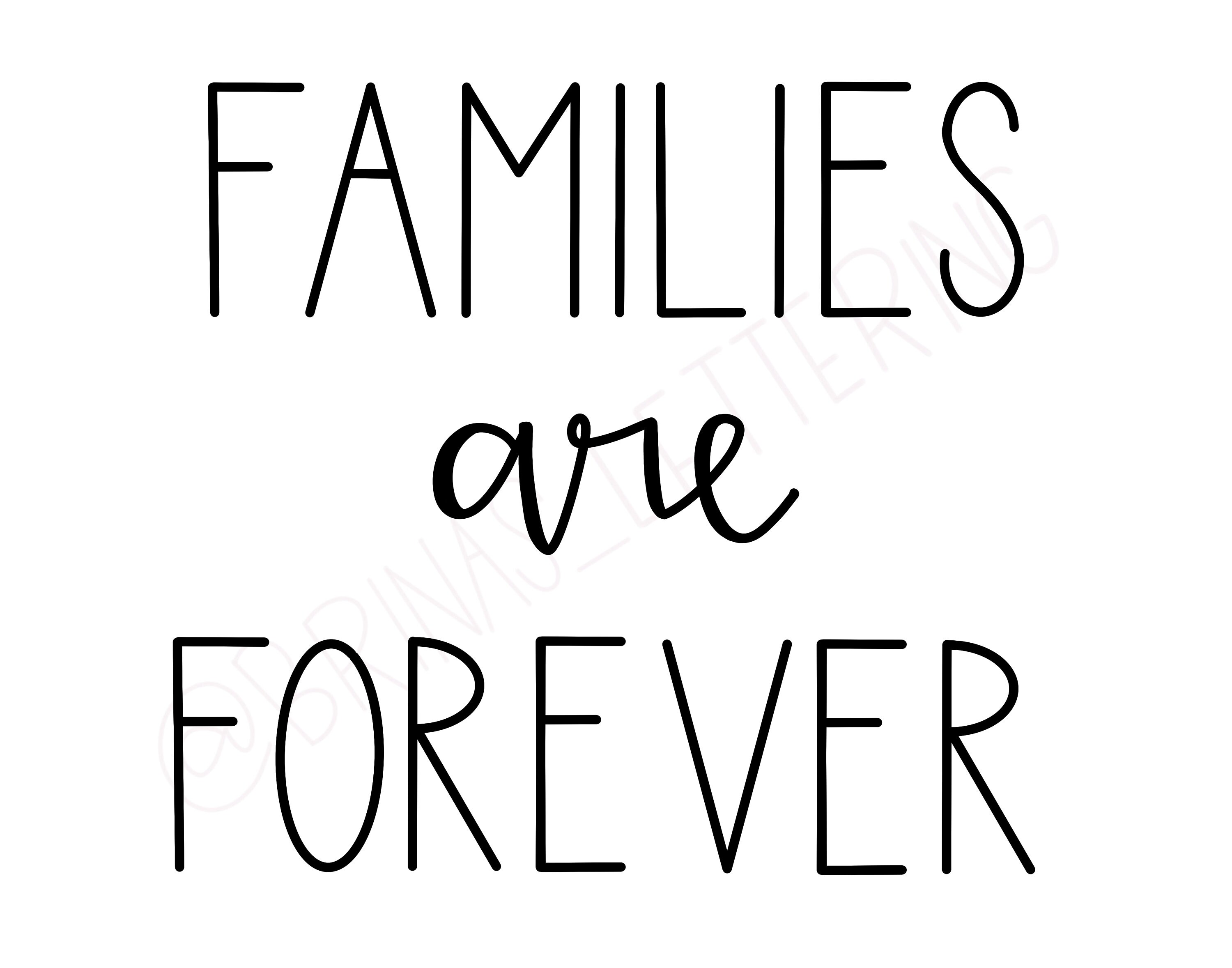 Families Are Forever, LDS Quote, Digital Print, Printable, Wall Decor ...