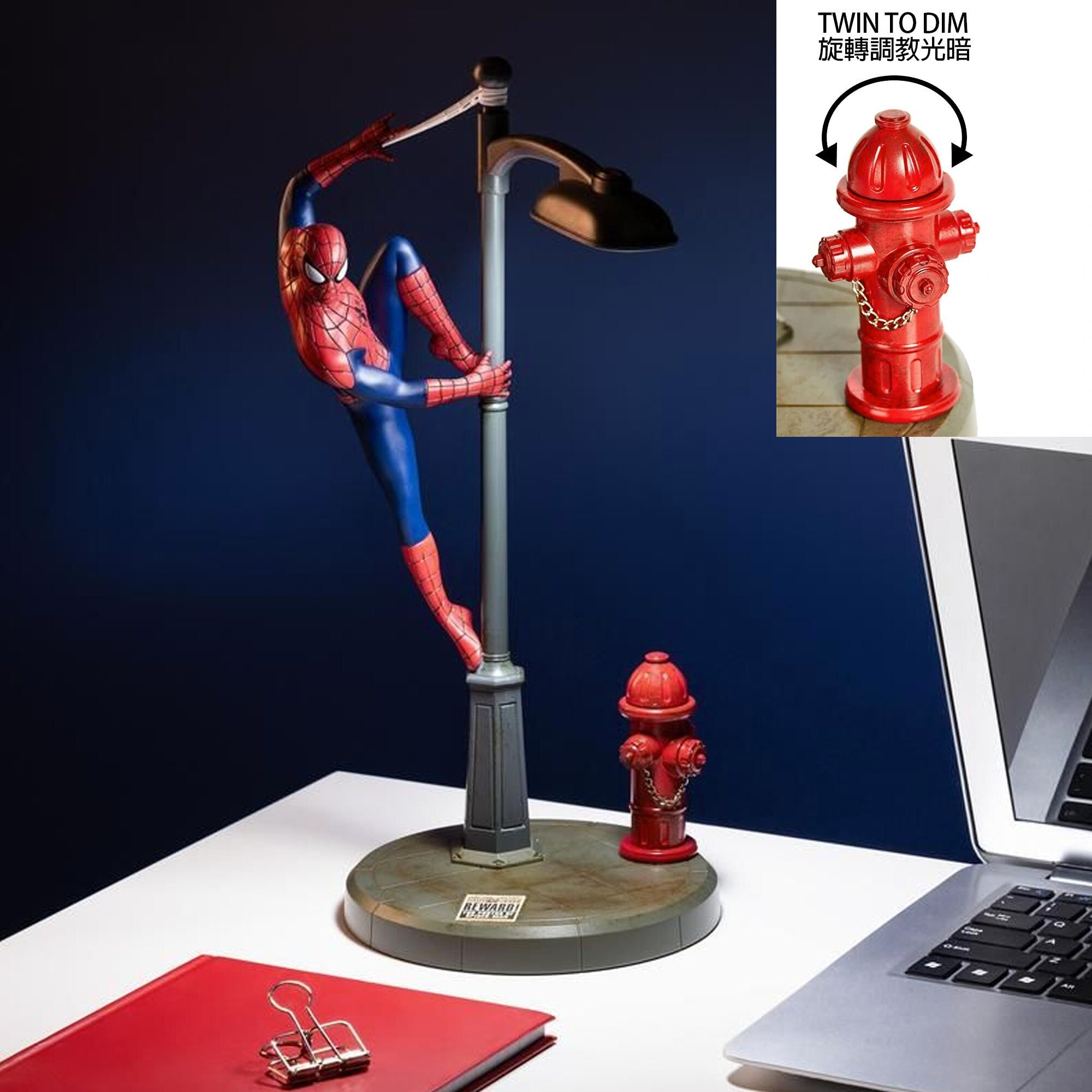 Dij Stroomopwaarts Zilver Spiderman Lamp - Etsy