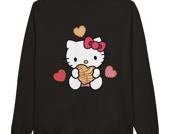 Valentine’s Day Hearts Kitty Concha Classic Unisex Crewneck Sweatshirt