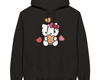 Valentine’s Day Heart Kitty Concha Classic Unisex Pullover Hoodie
