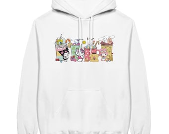Hello Kawaii Kitty and friends coffee Classic Unisex Pullover Hoodie