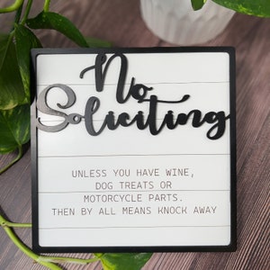 No Soliciting Sign, Do Not ring the doorbell, Do not knock sign, dogs will bark, door sign, don’t make it weird, farmhouse, custom sign