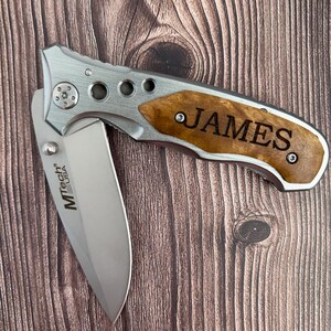 Engraved Pocket Knife Husband, Dad, Boyfriend, Personalized Hunting, Custom Knife, Gift for Him, Pocket Knife