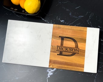 Acacia Marble Bar Mat | Cheese Board | Charcuterie Board | Engraved Cutting Board | Barware | Drink Board | Gift for Him