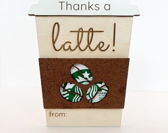 Teacher Gift Card Holder, Coffee Cup Card Holder, Thank You Gift, Teacher Appreciation Gift, End Of School Year Gift, Paraprofessional Gift