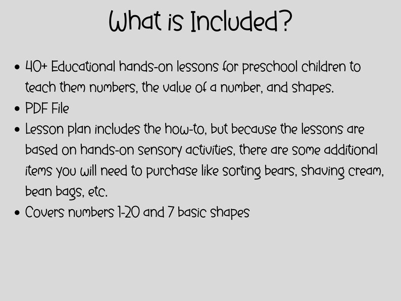 Preschool Math Activities, Hands on Activities for Preschooler ...