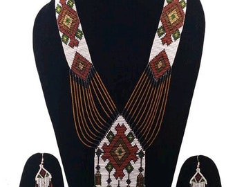 African/ handmad necklace/ beautiful/Elegant/ colorful/ cultural/ ethnic/ Maasai Jewellery/beaded Necklace/charm necklace/long necklace