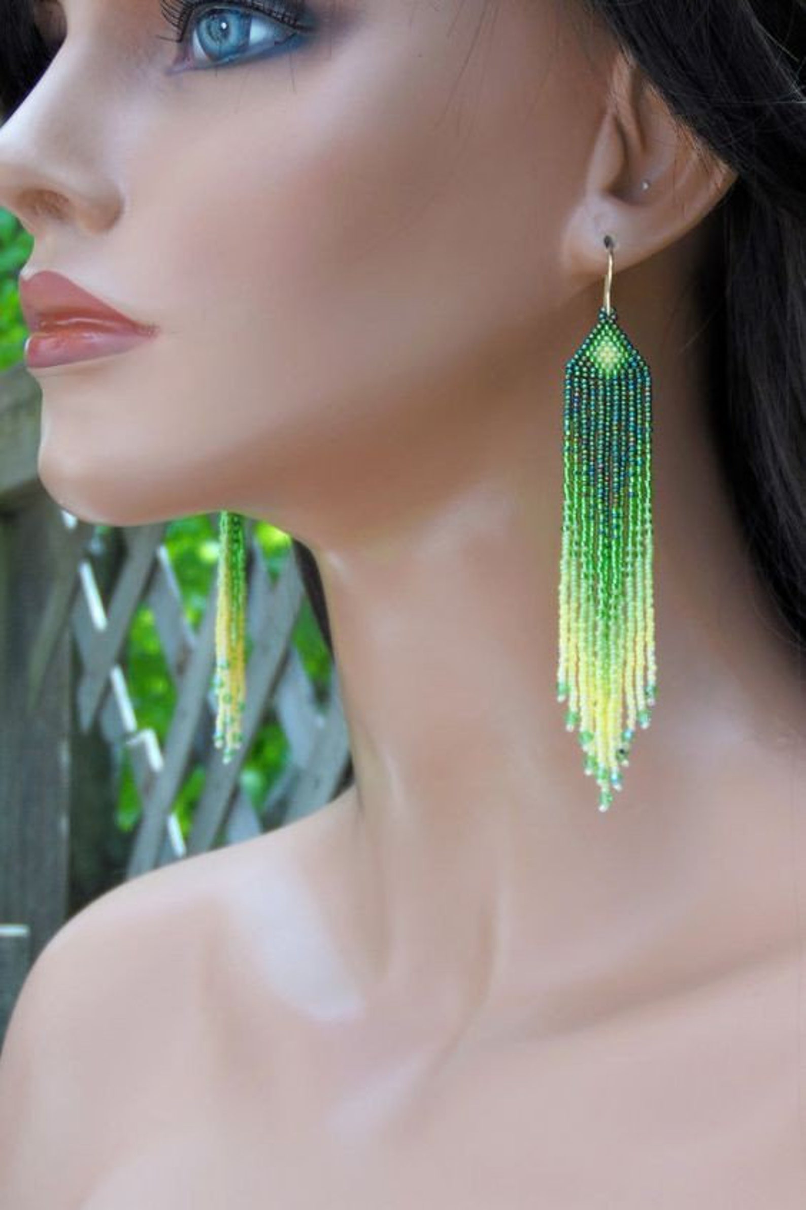 Multicolor - Handmade Beadwork Earrings main image 1