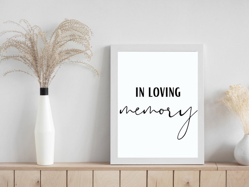 Memorial Table Printable Sign Wedding Memory Table Sign in - Etsy