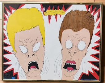 90's Cartoons Nostalgia Beavis & Butt-head Poster MTV 1993