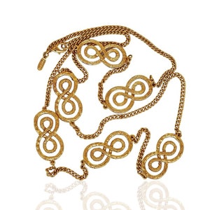 Fantastic 38" Ben Anum Chain Link Station Vintage Necklace