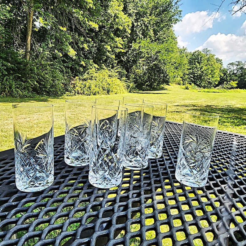 AJKA Csopak Pinwheel Crystal Highball Glasses - Thumbnail 3