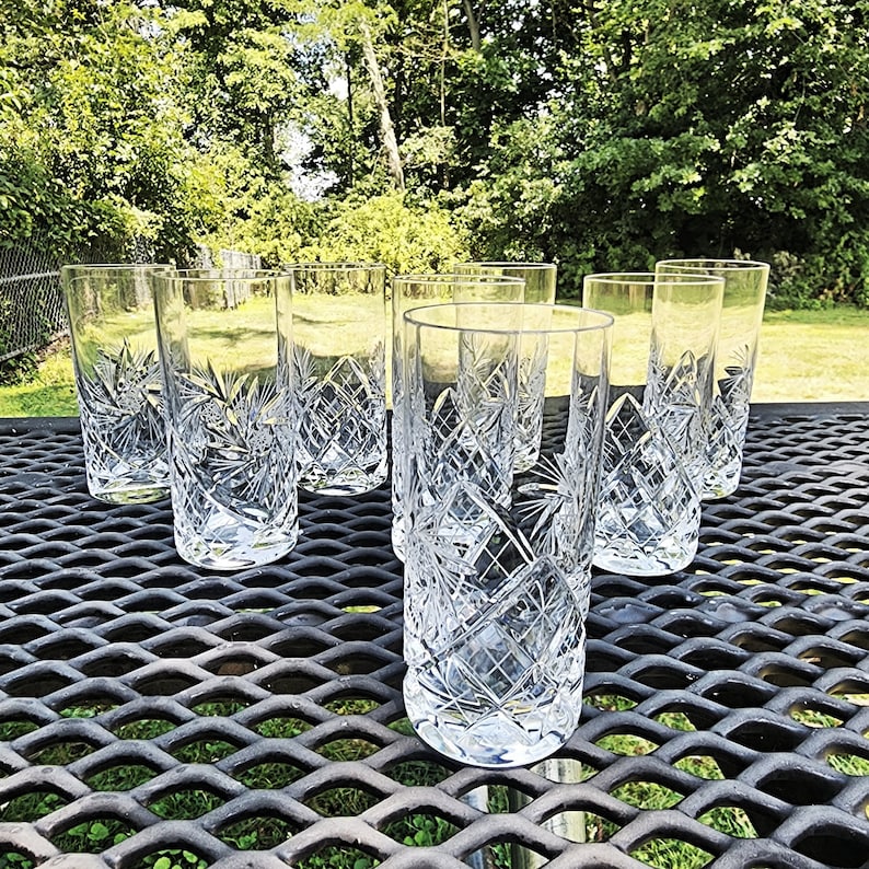 AJKA Csopak Pinwheel Crystal Highball Glasses - Thumbnail 2