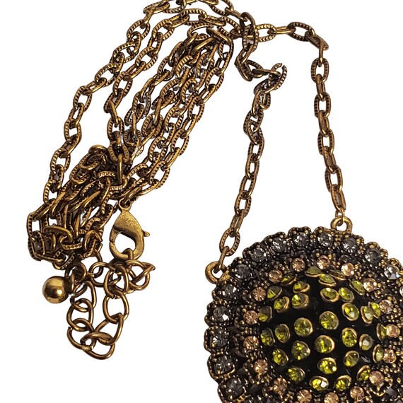 Crystal Multicolor Dimensional Domed Pendant Tass… - image 6