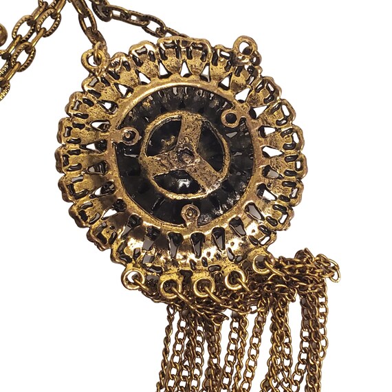 Crystal Multicolor Dimensional Domed Pendant Tass… - image 5