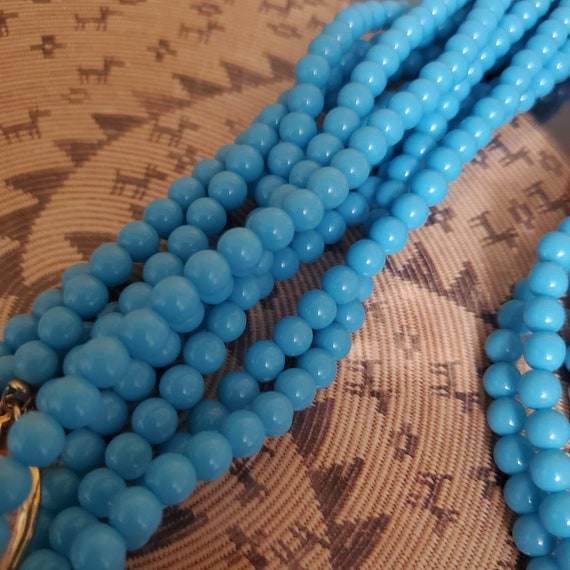 KJL Kenneth Jay Lane Vintage Turquoise Carnelian … - image 3