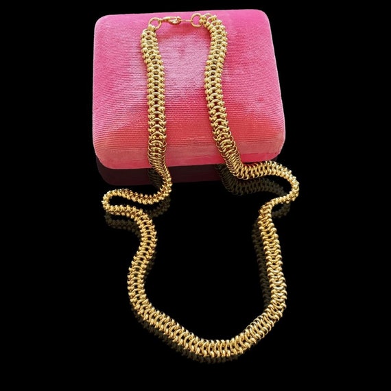 Beautiful Gold Plated Link Chain - Vintage Trifari - image 1