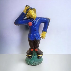 Vintage Scarecrow Wizard of Oz - R. Fresolone Pottery Mold Ceramic Statue Figure