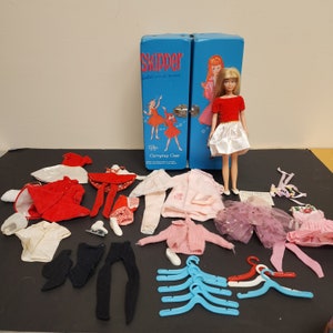 1963 Barbie Skipper Blue Eye Blonde Hair Doll Lot Trunk Made In Japan