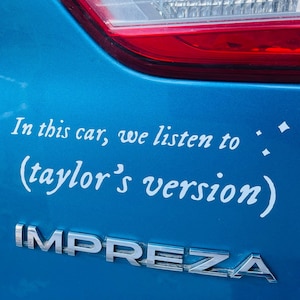 Car Decal - T Swift inspired - Taylor's Version