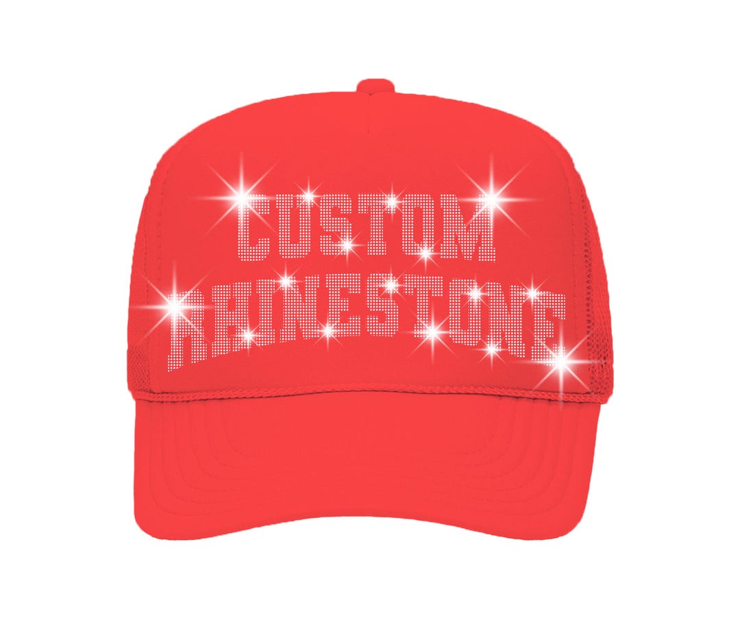 Custom Rhinestone Hat - Rhinestone Trucker Cap - Custom Rhinestone ...