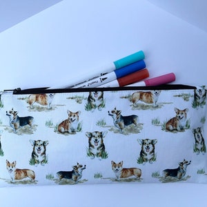 Large Capacity Pencil Case, Foldable Design Canvas Pencil Pouch with Velcro  Compartments