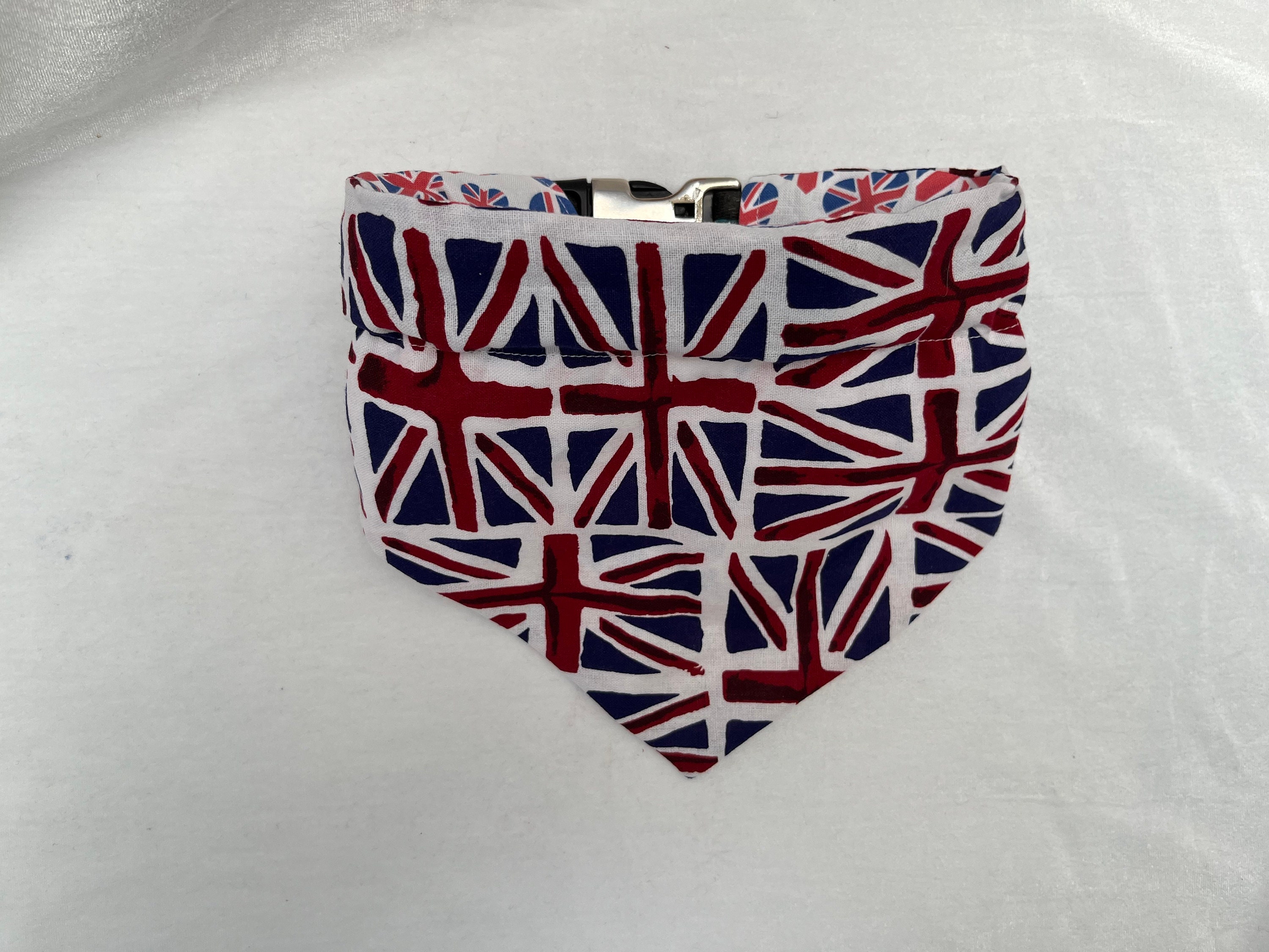 Union Jack Coronation Dog Bandana Over Coller Dog Bandana Etsy