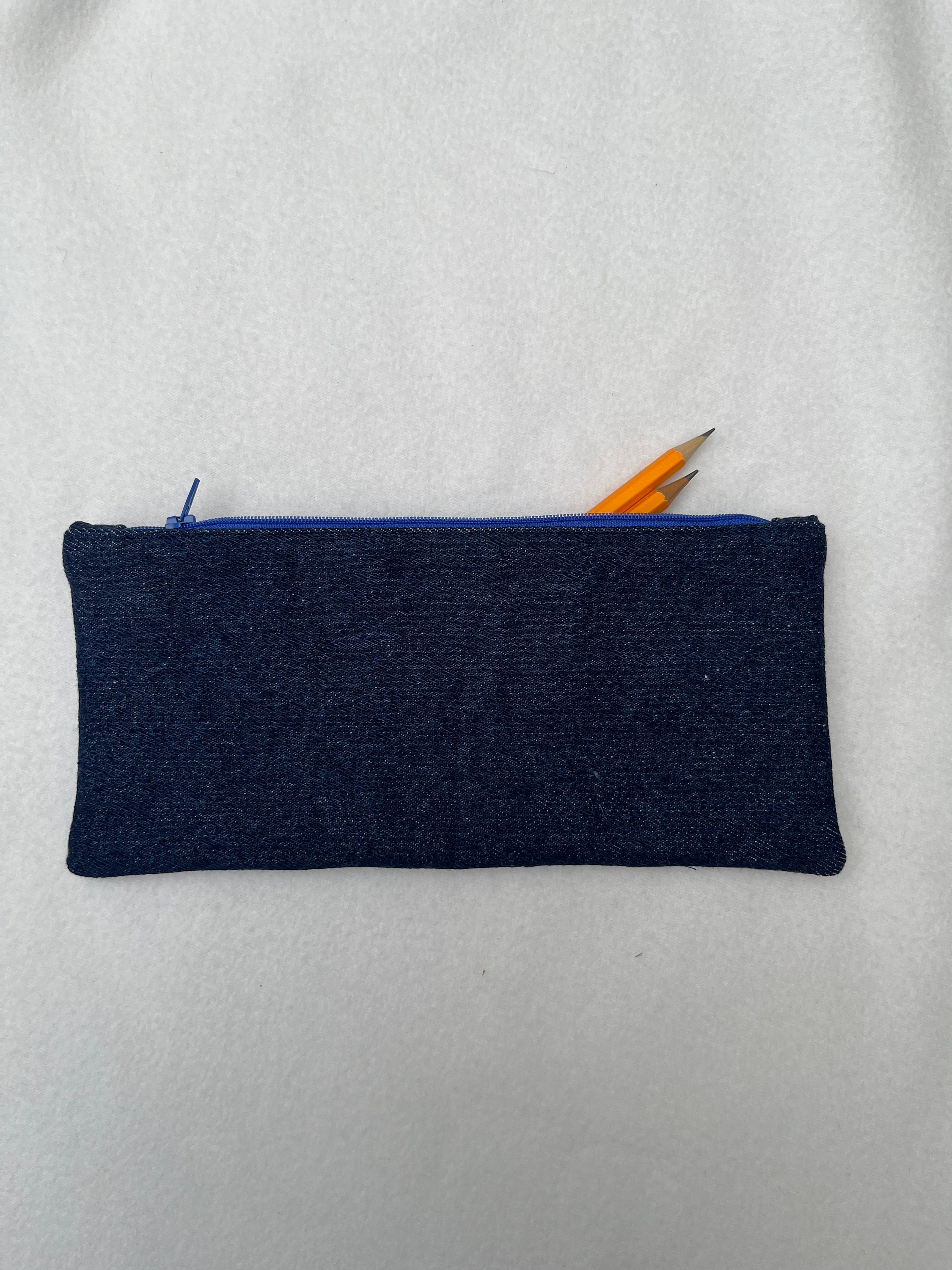 Blue Denim Fabric Pencil Case Back to School Pencil Case Etsy UK