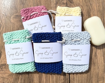 Handmade Cotton Knit Soap Saver Bag: Eco-Friendly Zero Waste