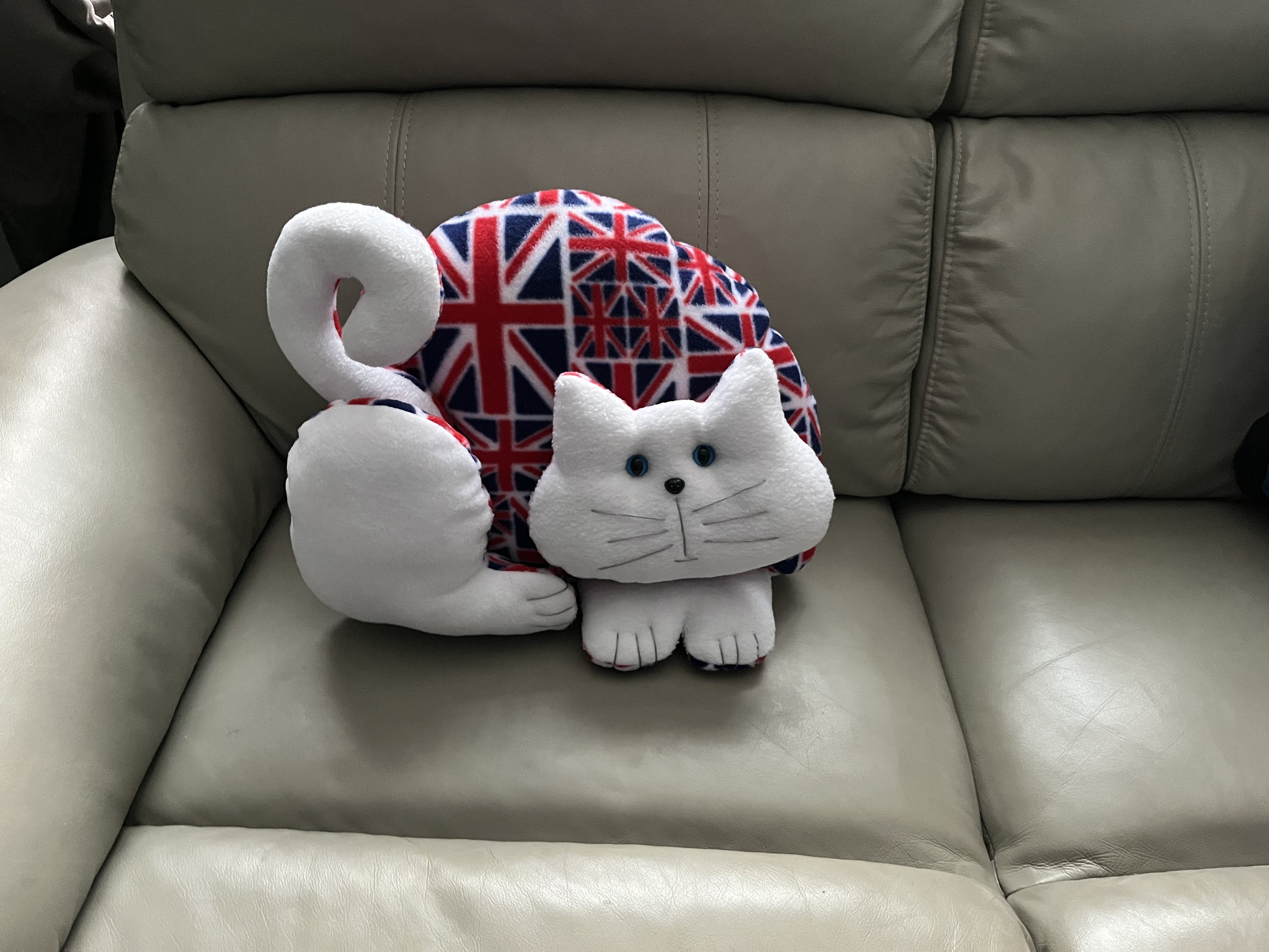 Handmade Union Jack Cat Shaped Cushion Cat Pillow Cat Etsy