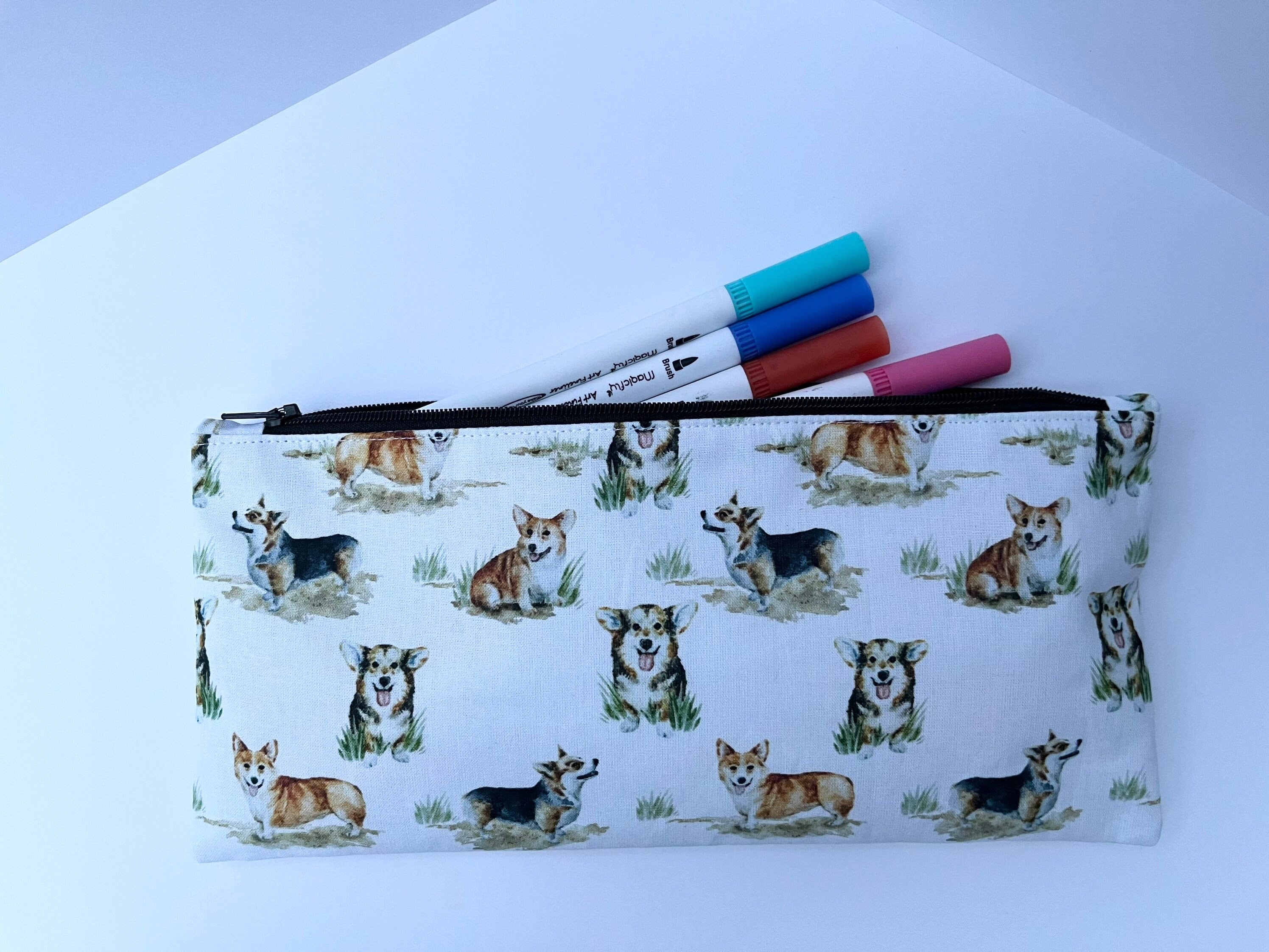 Cute Pencil Case, Cute Pencil Bag, Fabric Beauty Pouch, Zip Pencil