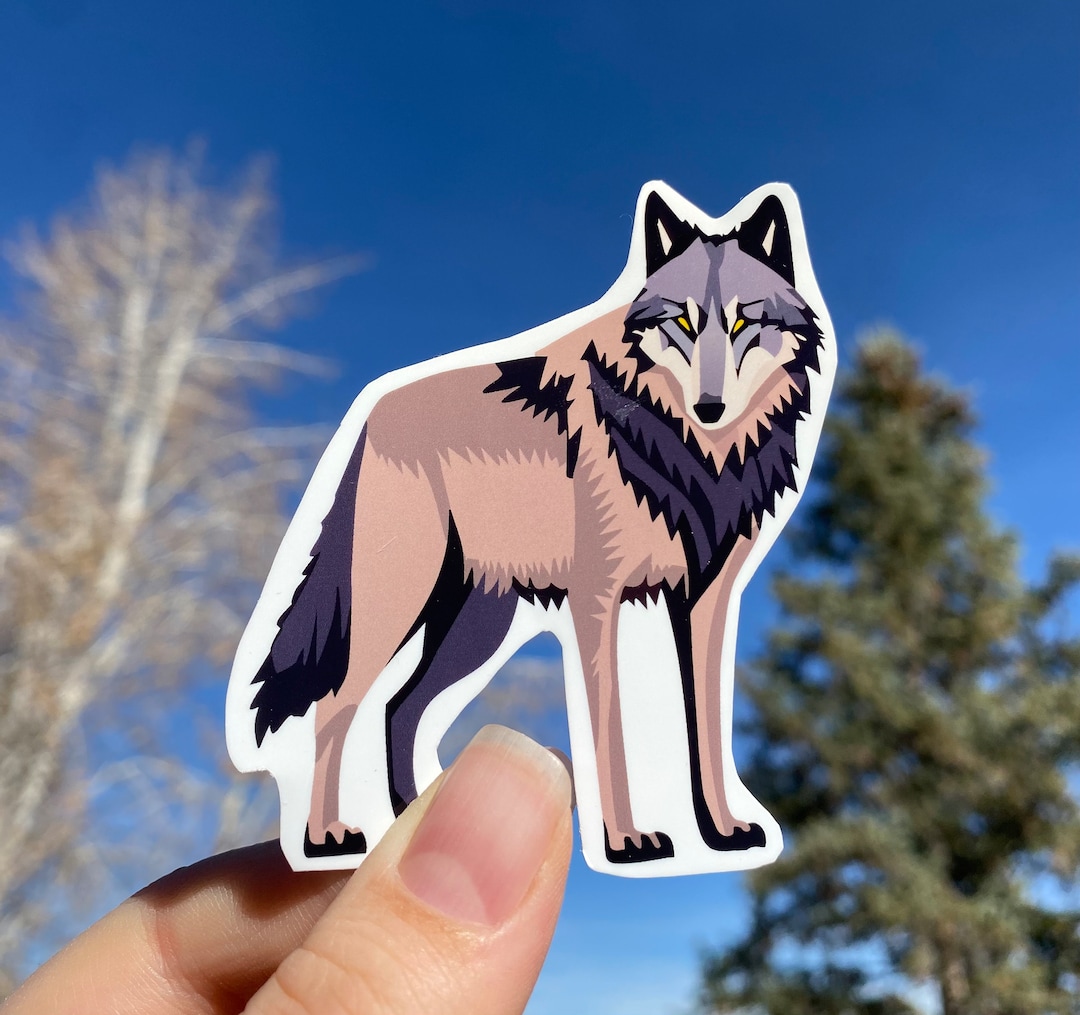 Wolf Shadow Sticker Wolf Sticker - Etsy