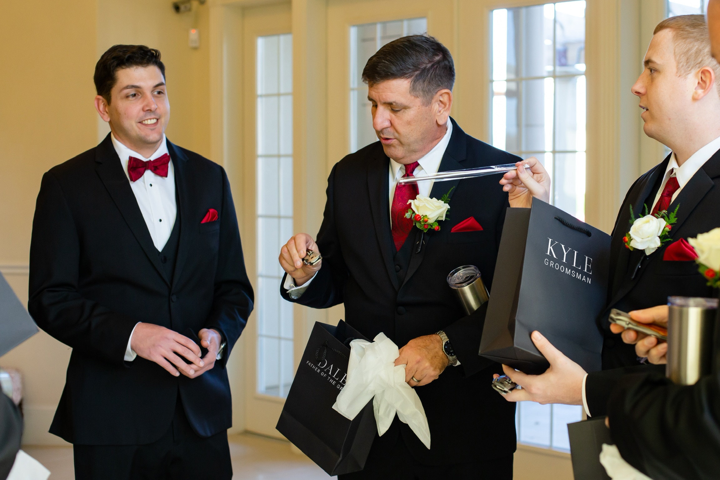 Personalized Wedding Bags - Luxury Proposal Bags - Black - Groom and Groomsmen Gift Bags - Large - 4 sizes