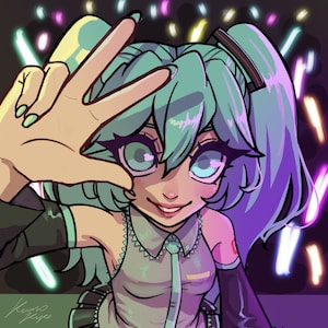 Hatsune Miku | Vocaloid | Art Poster Print