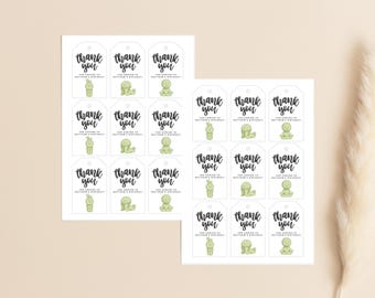 Smiski Birthday Party Favor Tags~EDITABLE