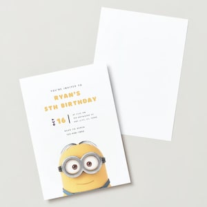 Minion Birthday Invitation~EDITABLE
