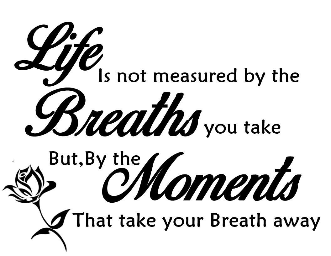 The Moments That Take Your Breath Away Wall Decal Etsy
