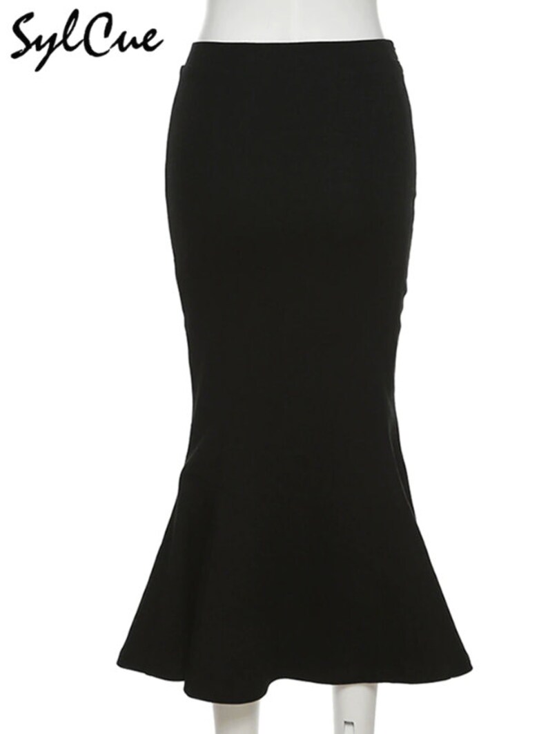 Black Wednesday Style Skirt .gothic Skirt .women's Flared Etsy