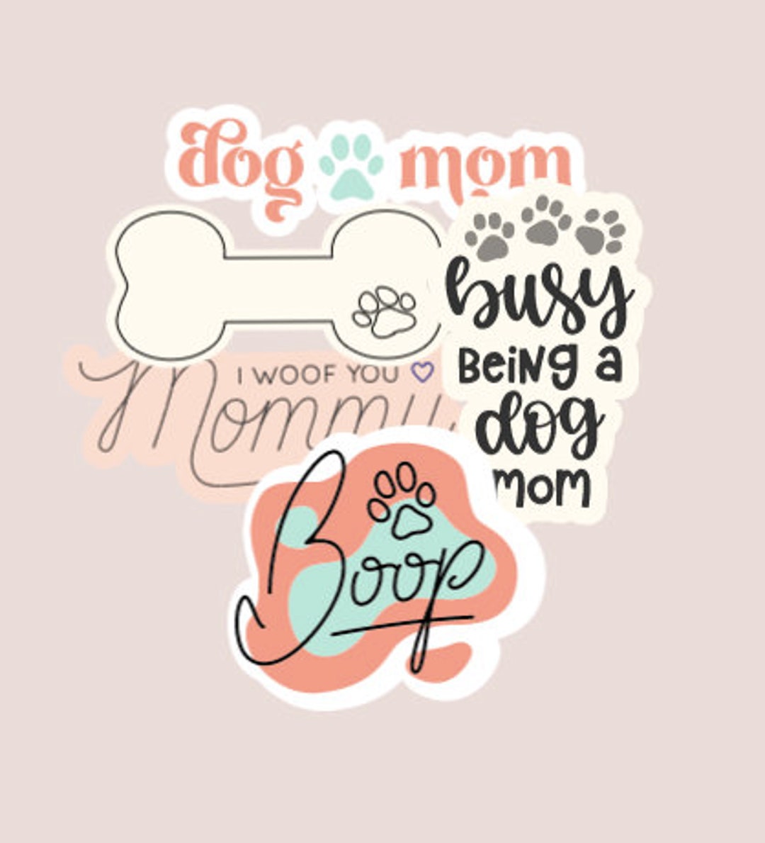 Dog Mom Stickers Water Bottle Decor Laptop Decor Custom Stickers ...