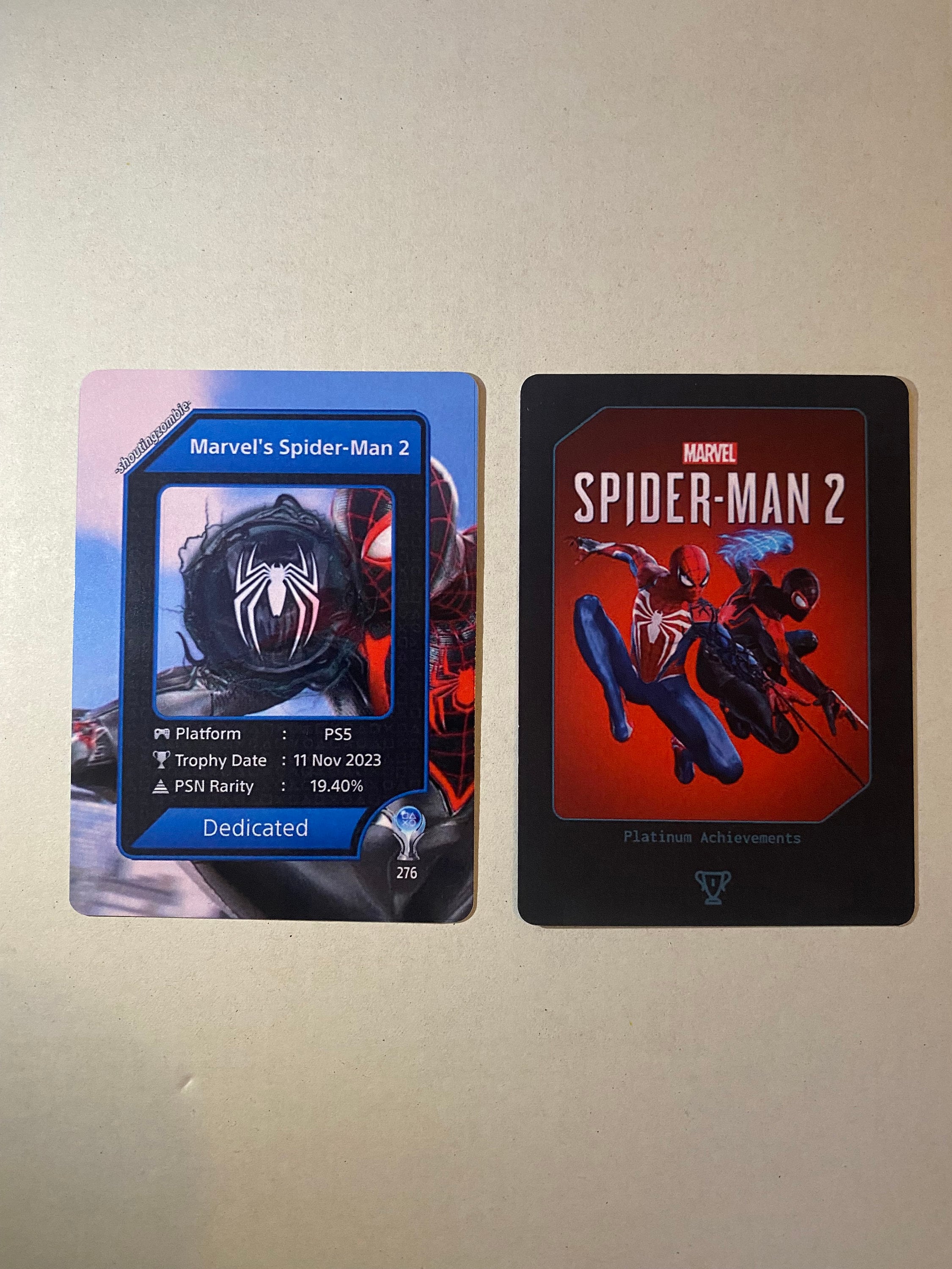 Individual PlayStation Platinum Trading Cards Up to 6 Cards. Single Collector Cards Gamer and Gaming Collectors Item